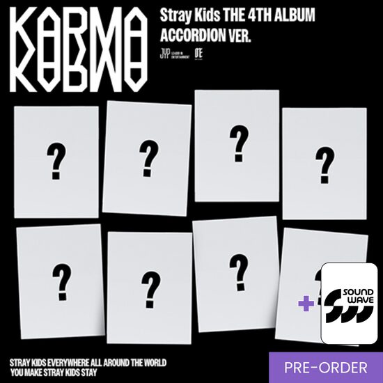 {PRE-ORDER} Stray Kids - The 4th Album [KARMA] (Accordion Ver.) + SoundWave Photocard